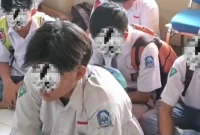 Belasan Pelajar Saat Diamankan Satpol PP Pamekasan 