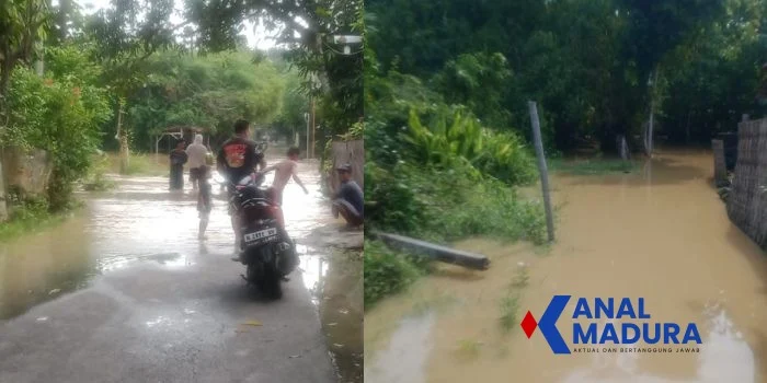 Luapan Kali Kamoning Rendam Sejumlah Desa di Sampang, BPBD Lakukan Pemantauan Intensif