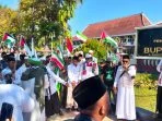 Aksi Damai Bela Palestina di Pamekasan, Ratusan Massa Long March dari Arek Lancor ke Pendopo