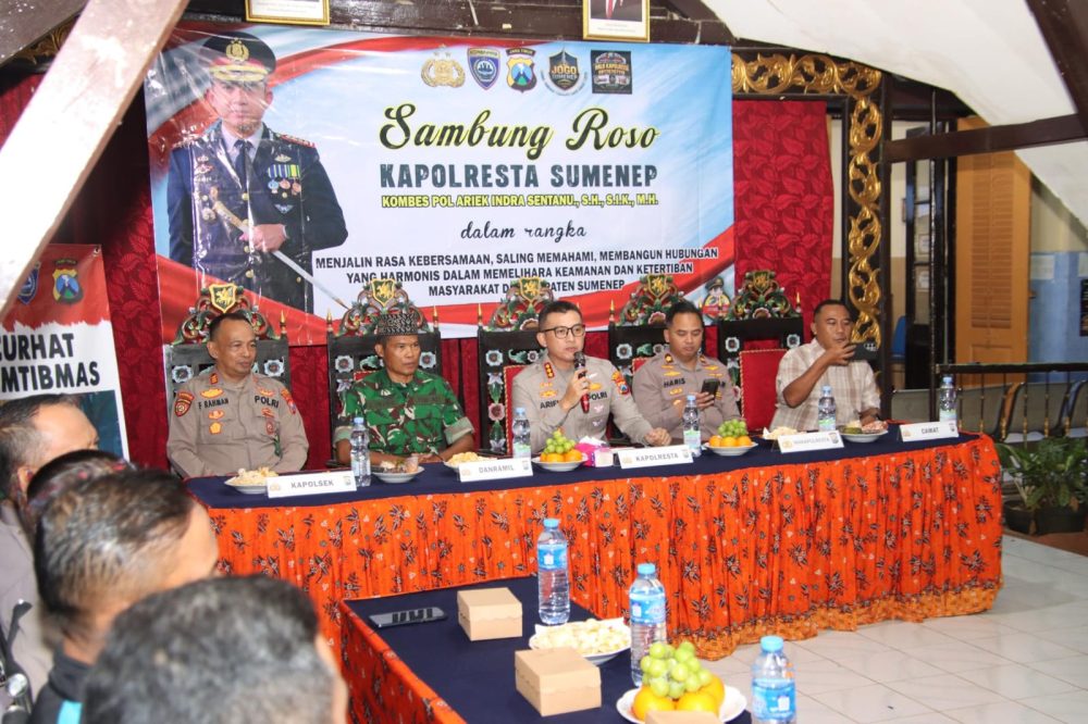 Kapolresta Sumenep Sambung Roso Bersama Forkopimcam, Tokoh Agama, Tokoh Masyarakat dan 11 Kades