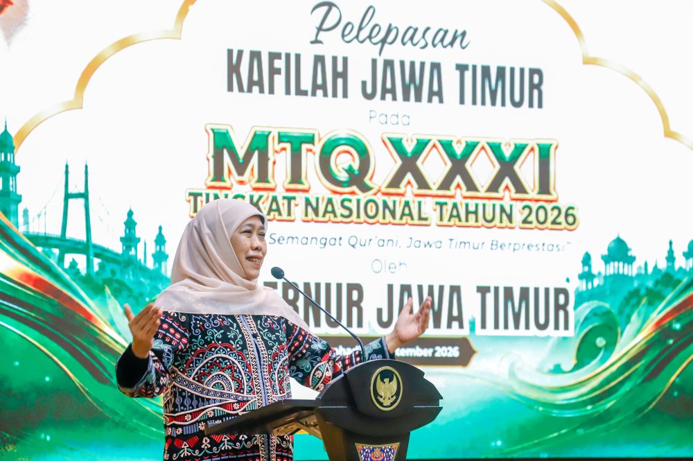 Khofifah Lepas 116 Kafilah Jatim ke MTQ Nasional Semarang, Target Juara Umum