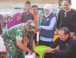 Tanggap Darurat Kekeringan, Khofifah Kirim 2 Truk Tangki Air Bersih ke Dusun Marang Sumenep